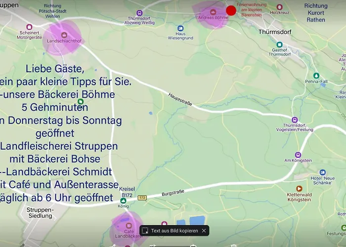 شقة Am Kleinen Baerenstein 01796 Ot Thuermsdorf Thuermsdorfer Str 28 *